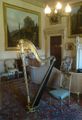 Lady Viola's harp in the music room