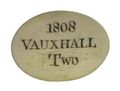 Ivory Entrance Ticket For Vauxhall. 1808. This is the pass of Lloyds Evening Post, one of London's leading evening newspapers. It admits two people to the gardens.